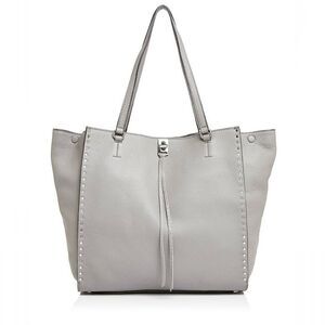 Rebecca Minkoff Gray Structured Tote with Decorative Stitching